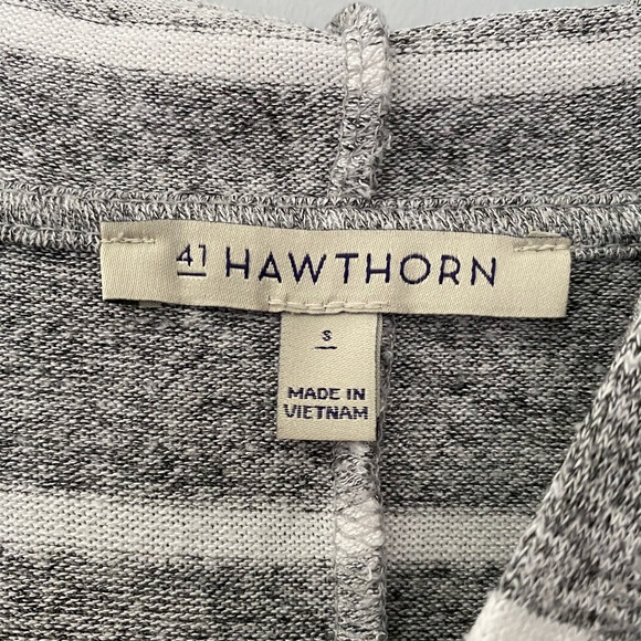 41 Hawthorn Hooded Striped Sweater 3/4 length sleeve - Picture 4 of 4